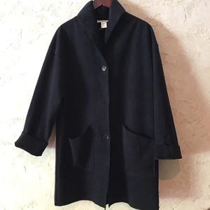 Black shearling style light jacket